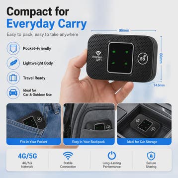 Draagbare 4G/5G Pocket WiFi Router MiFi Hotspot - 150Mbps Mo, Computers en Software, Verzenden, Nieuw