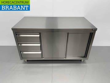 HCB RVS Werkkast Kast Werktafel Premium-line 2 schuifdeuren, Ophalen of Verzenden, Nieuw in verpakking