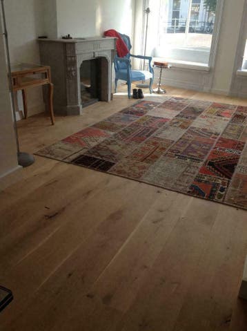 Eiken planken vloer, Houten vloer, stoere planken vloer., Parket, Bruin, 75 m² of meer, Stoere planken vloer, voor op vloer verwarming