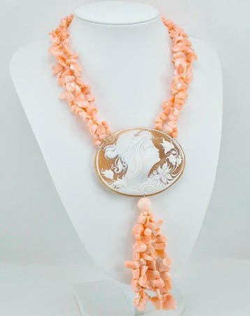 Koraal - Zilver - Halsketting - CORALLO ROSA, Nieuw