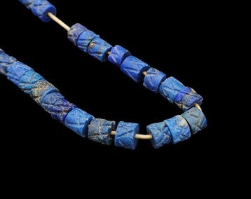 Bactrian Lapis kraal Halsketting (Zonder minimumprijs)