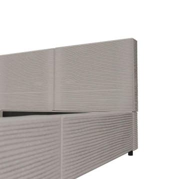 Gestoffeerd Bed Salerno - Corduroy - 140x200cm - Taupe, Verzenden, Nieuw