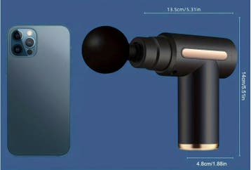 Massage Gun – Percussie Massager met LED en 4 Opzetstukken, Verzenden, Nieuw