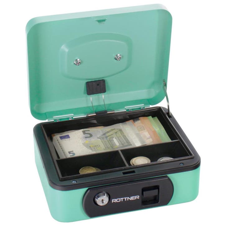 Rottner Geldkistje Probox One Turquoise, Huis en Inrichting, Woonaccessoires | Overige, Verzenden