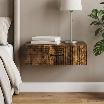vidaXL Wandmontage Zijtafel 59 x 34,5 x 17 cm Bewerkt hout, Verzenden, Nieuw