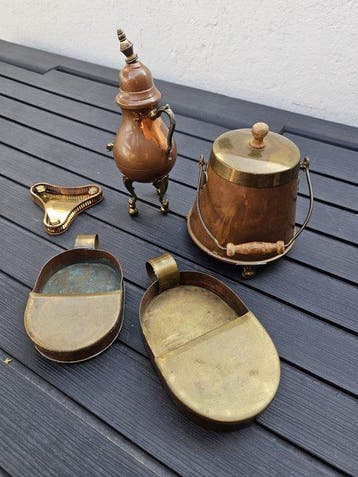 Eetservies (5) - Koper, Messing - Antieke voorwerpen, Antiek en Kunst