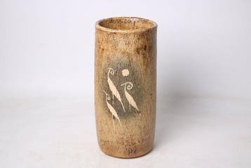 Vaas - Keramiek - Japan - Ash Glaze Birds Tomobako - Goro