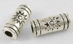 20 metalen tonnetjes  buis kralen 10 x 4mm Gat: 2mm, Ophalen of Verzenden, Nieuw, Kraal