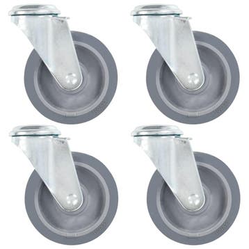 vidaXL Zwenkwielen met boutgaten 4 st 100 mm, Verzenden