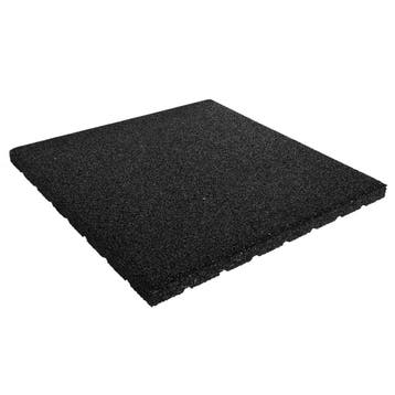 Rubber tegel 30 mm - 50 x 50 cm - Zwart, Verzenden, Nieuw