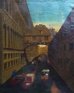 Italiaanse school (XX) - Veduta di Venezia, Antiek en Kunst, Kunst | Schilderijen | Klassiek