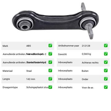Draagarm Mitsubishi Carisma 1.8 MSX - 16V (DA) Van 1995-07 t, Verzenden, Nieuw, Mitsubishi