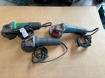 Online veiling: HiKOKI G13SB4(S), Bosch GWS 750, Makita, Gebruikt