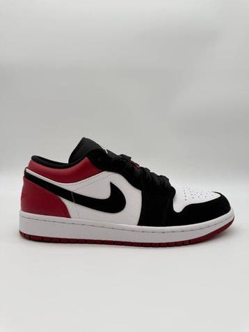 Nike - Premium Nike Jordan 1 Low Black Toe (2019) - Sneakers, Nieuw