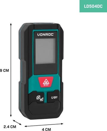 2dekans | VONROC Laser Afstandsmeter – 20 meter bereik –, Ophalen of Verzenden, Zo goed als nieuw