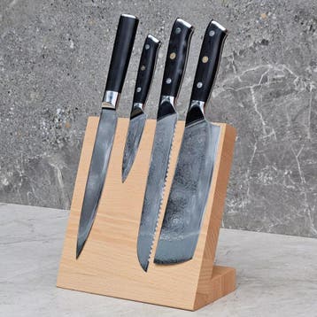 HOCHO Beuken Magnetisch Messenblok – 230x100x230 mm – Vo, Ophalen of Verzenden, Nieuw, Hout, Los bestek