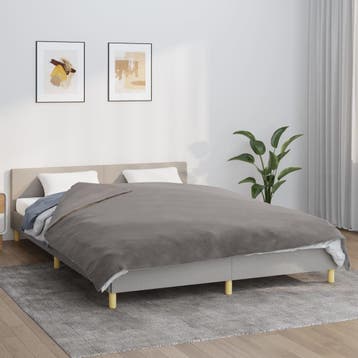 vidaXL Verzwaringsdeken met hoes 200x220 cm 13 kg stof grijs, Verzenden, Nieuw, Grijs