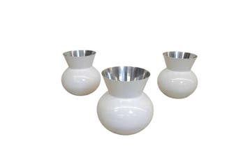 Set van drie minimalistische witte designvazen, Ophalen of Verzenden, Nieuw