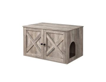 MaxxPet Houten Kattenhuis 80x53x50cm Ivory Bruin (Dier), Dieren en Toebehoren, Verzenden, Nieuw