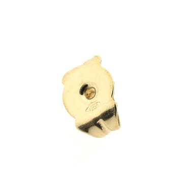 Gouden oorbellen met carneool bandagaat, Gebruikt, Ophalen of Verzenden, Met edelsteen, Goud