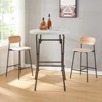 Klaptafel Ljusnarsberg tuintafel rond Ø80x110 cm wit [en.cas, Verzenden, Nieuw