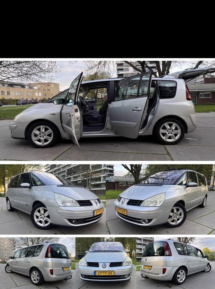 Mpv Espace 2.0i Turbo Automaat M2008 Pano. Apk-2027 Inr Mog, Auto's, Renault, Te koop, Automaat, MPV, Benzine, Blauw, Grijs, Leder en Stof