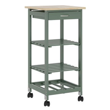 Serveerwagen Bolmanralu 76x37x37 cm groen naturel en zwart [, Verzenden