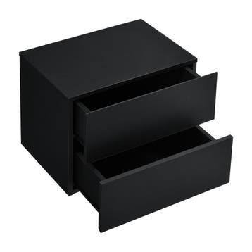 Nachtkastje zwevend Ampfing 40x29x30 cm zwart [en.casa], Verzenden, Nieuw
