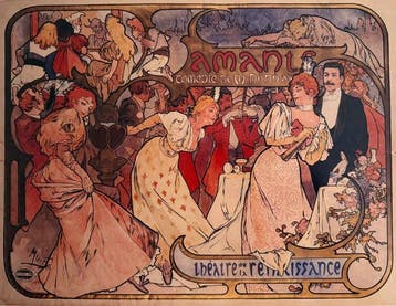 Marie Alphonse Mucha - “Affiche pour les Amants, 1895”.