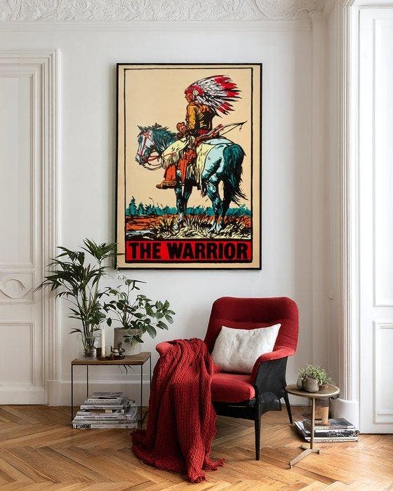 Flavia Delgado - THE WARRIOR XL, Antiek en Kunst, Kunst | Schilderijen | Modern