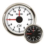 CN Analoge Klok met Chromen ring Wit of Zwart-Zwart, Ophalen of Verzenden, Nieuw