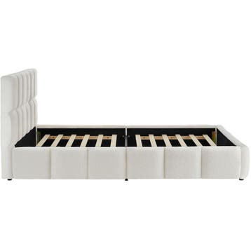 Stoffen bed Shirley met lattenbodem, draagkracht 250 kg, Verzenden, Nieuw