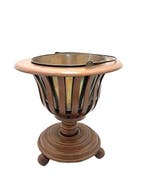 Jardinière - Hout, Messing - Plantenbak, Antiek en Kunst