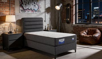 1-Persoons Boxspring Hybrid Antraciet 90x200, Verzenden, Nieuw