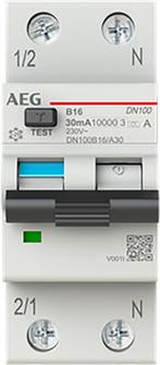 AEG aardlekautomaat | 16A, 30mA, B-kar, 1P+N |, Ophalen of Verzenden, Nieuw