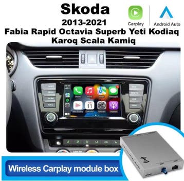 Skoda 2013-2021 draadloos Apple Carplay Android Auto module, Ophalen of Verzenden, Nieuw