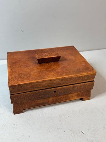 Kist - Houten Sieradenkist – Amsterdamse School / Art Deco -, Antiek en Kunst