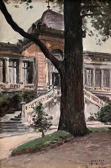 Enrique Atalaya (1911) - Le Palais du Trocadéro depuis les