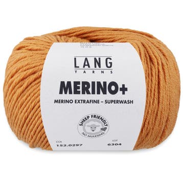 Lang Yarns Merino Plus - 211 cognac - Merinowol Garen, Ophalen of Verzenden, Nieuw