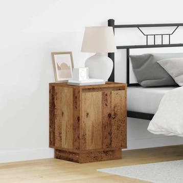 vidaXL Nachtkastje Oudhout 39 x 34,5 x 50 cm Bewerkt hout, Minder dan 45 cm, Verzenden, Nieuw, Minder dan 55 cm