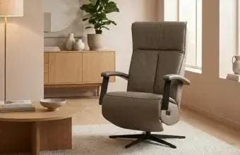 Leren relaxfauteuil Large, Ophalen of Verzenden, Nieuw, Leer