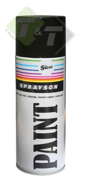 Sprayson Verf Spuitbus, Hoogglans Zwart 400 Ml, Lak, Ophalen of Verzenden, Nieuw