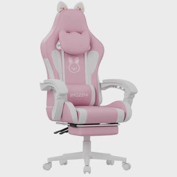 Ergonomische Gaming Chair met Kattenoren, Massagefunctie en, Verzenden, Nieuw