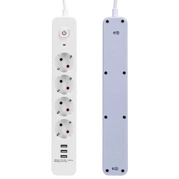 Stekkerdoos met USB - Verlengsnoer met USB - Aigi - 4, Ophalen of Verzenden, Nieuw