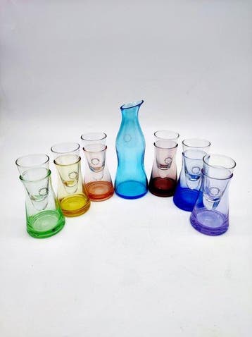 V.Nason&C. - Drinkset - Stel Arcobaleno World-collectie