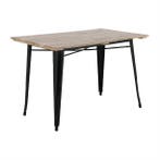 Bolero | Eettafel Mangohouten Blad | Zwarte Poot | 1200mm, Verzenden, Nieuw in verpakking