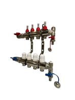 RVS 4 groeps vloerverwarming verdeler meest compleet actie, Doe-het-zelf en Verbouw, Verwarming en Radiatoren, Hoog rendement (Hr)