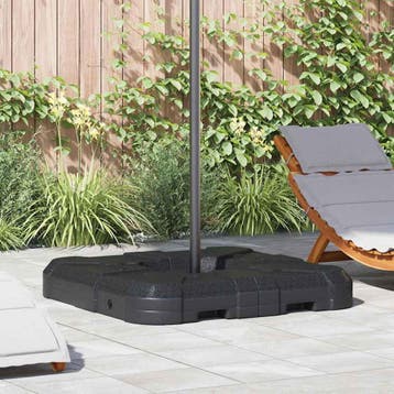 vidaXL Vrijhangende parasolvoet 110kg Zwart Hoogwaardig, Verzenden, Nieuw, Minder dan 1 meter, Parasolvoet