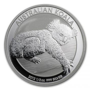 Koala 1/2 oz 2012 (118.577 oplage), Verzenden, Losse munt, Zilver