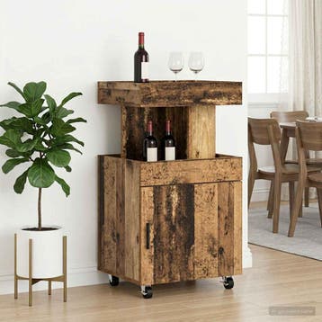 vidaXL Serveerwagen Oud hout 50 x 41 x 89 cm Bewerkt hout, Huis en Inrichting, Minder dan 50 cm, Verzenden, Nieuw, Minder dan 100 cm